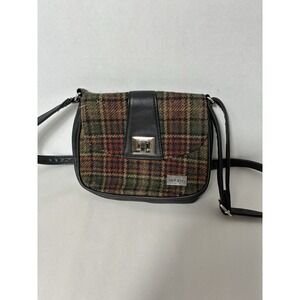 Mucros Weavers Irish Tweed Plaid Wool Crossbody Bag Handbag Green Preppy Ireland